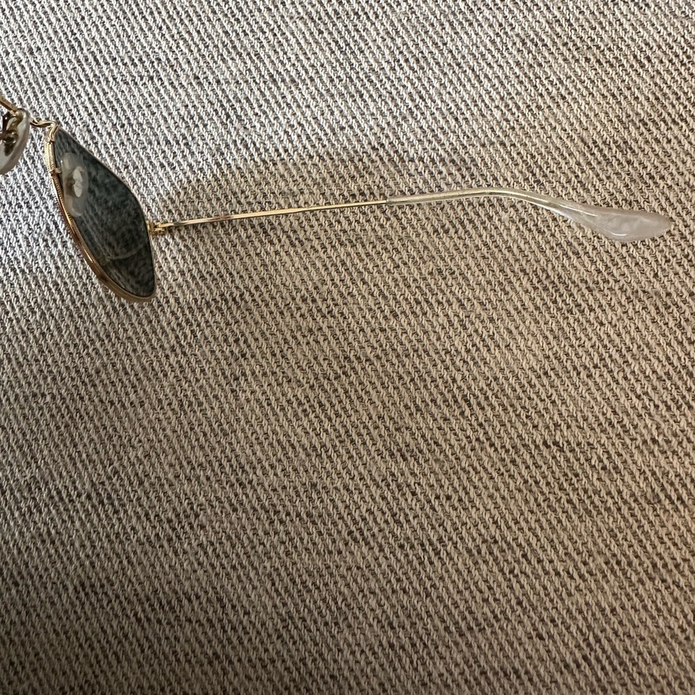 Rayban Thin Gold Frame Rounded-Square Sunglasses - image 8